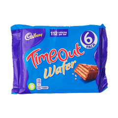 Cadbury Timeout Milk Chocolate Wafer Bar (6 x 20.2 g) 121.2g