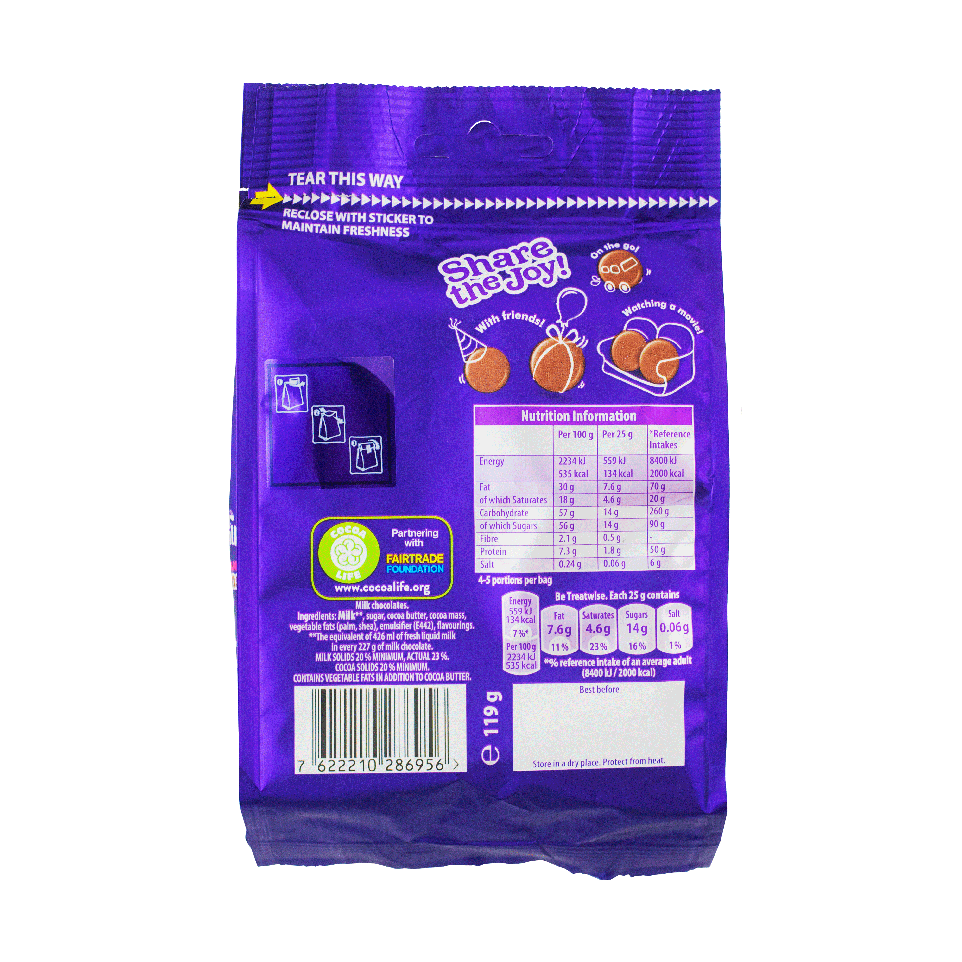 Cadbury Dairy Milk Giant Buttons 119g