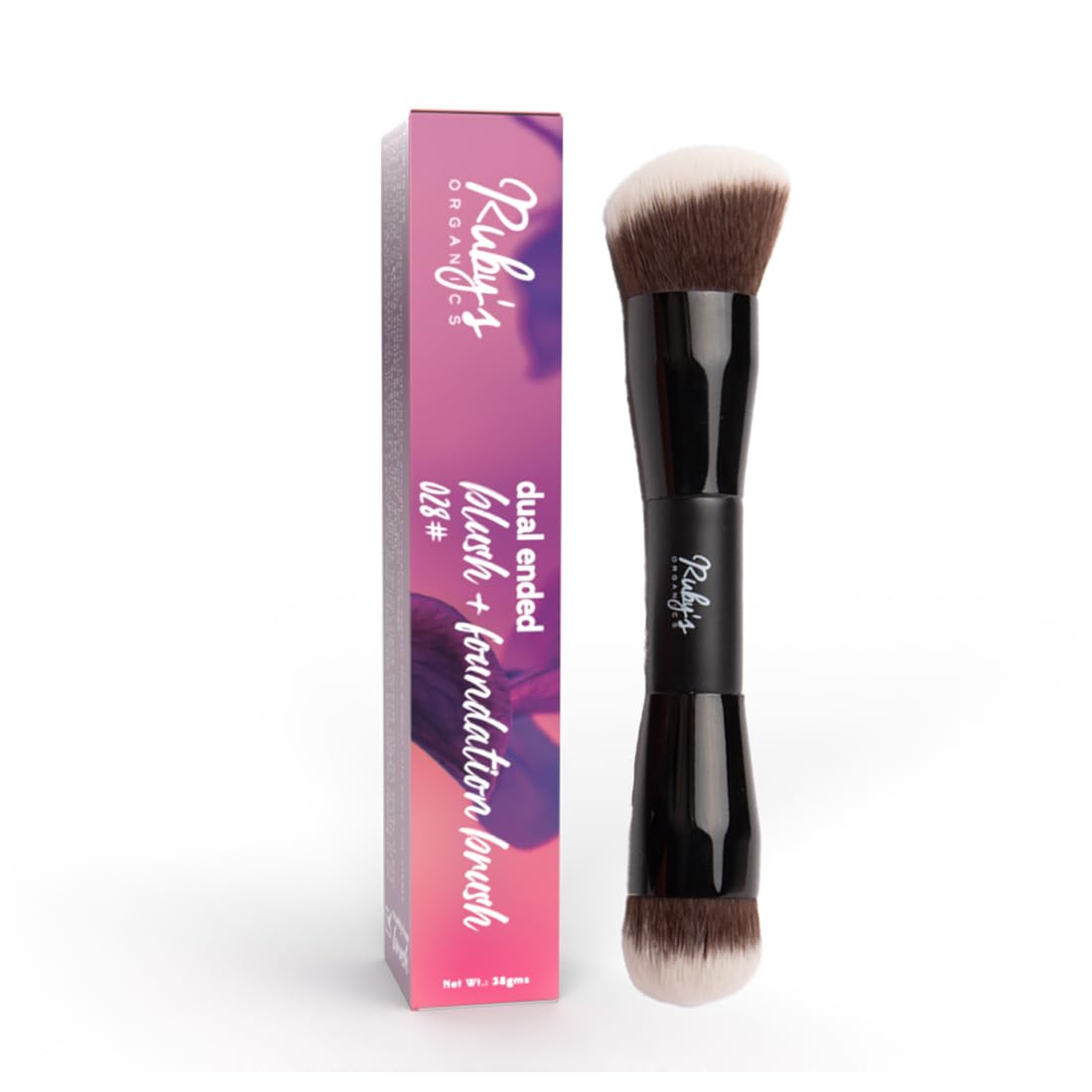 Ruby's Organics Dual Ended Blush-Foundation Brush